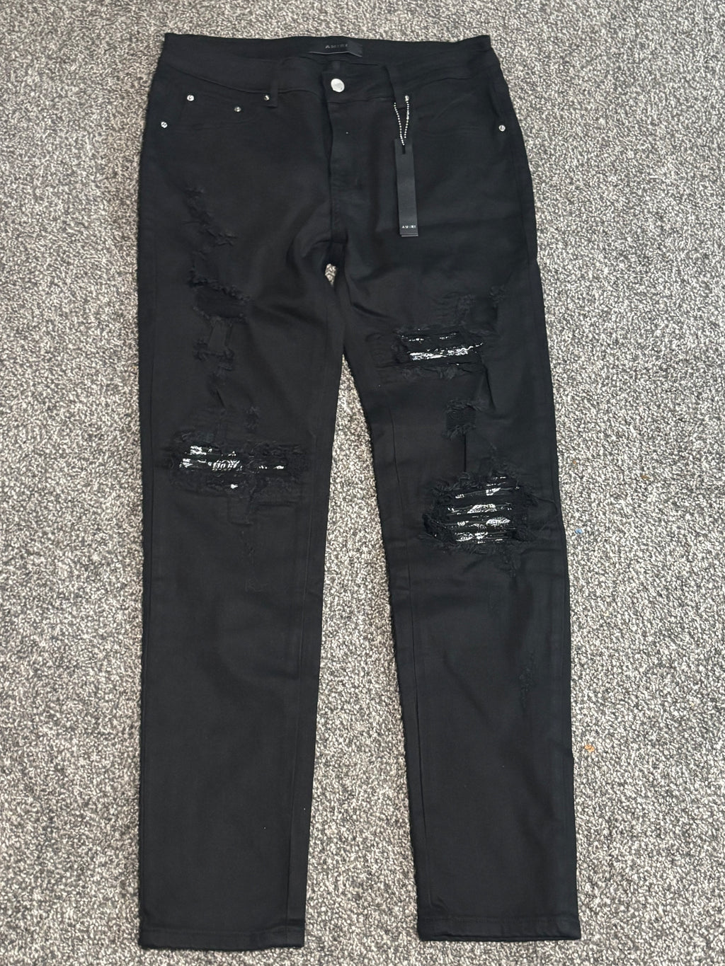 BlACK AND WHITE AMIRI JEAN