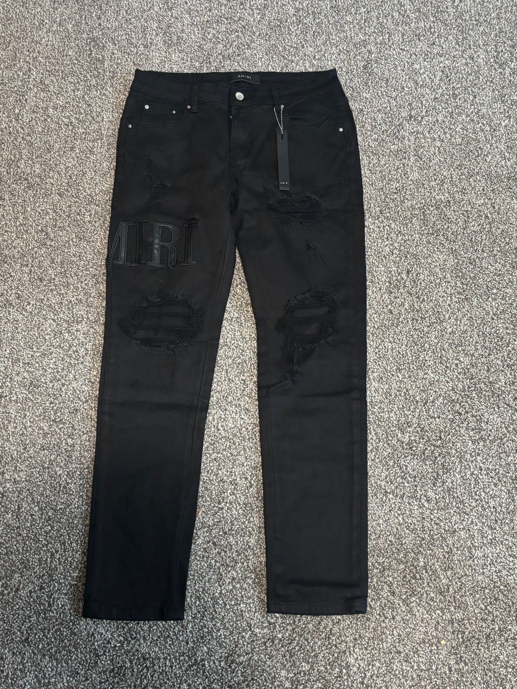 ALL BLACK LOGO AMIRI JEAN