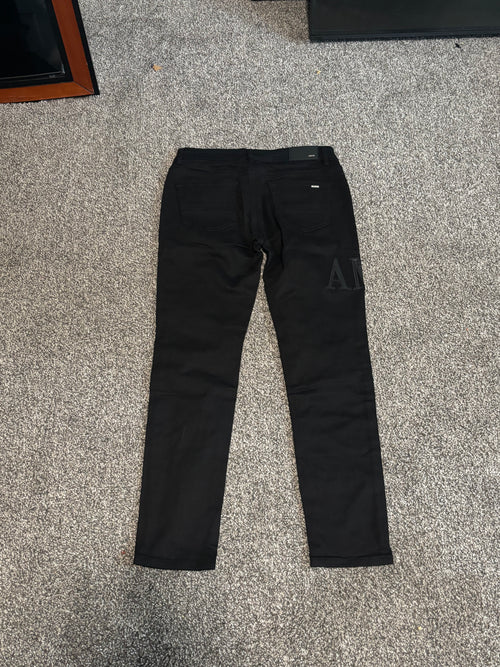 ALL BLACK LOGO AMIRI JEAN