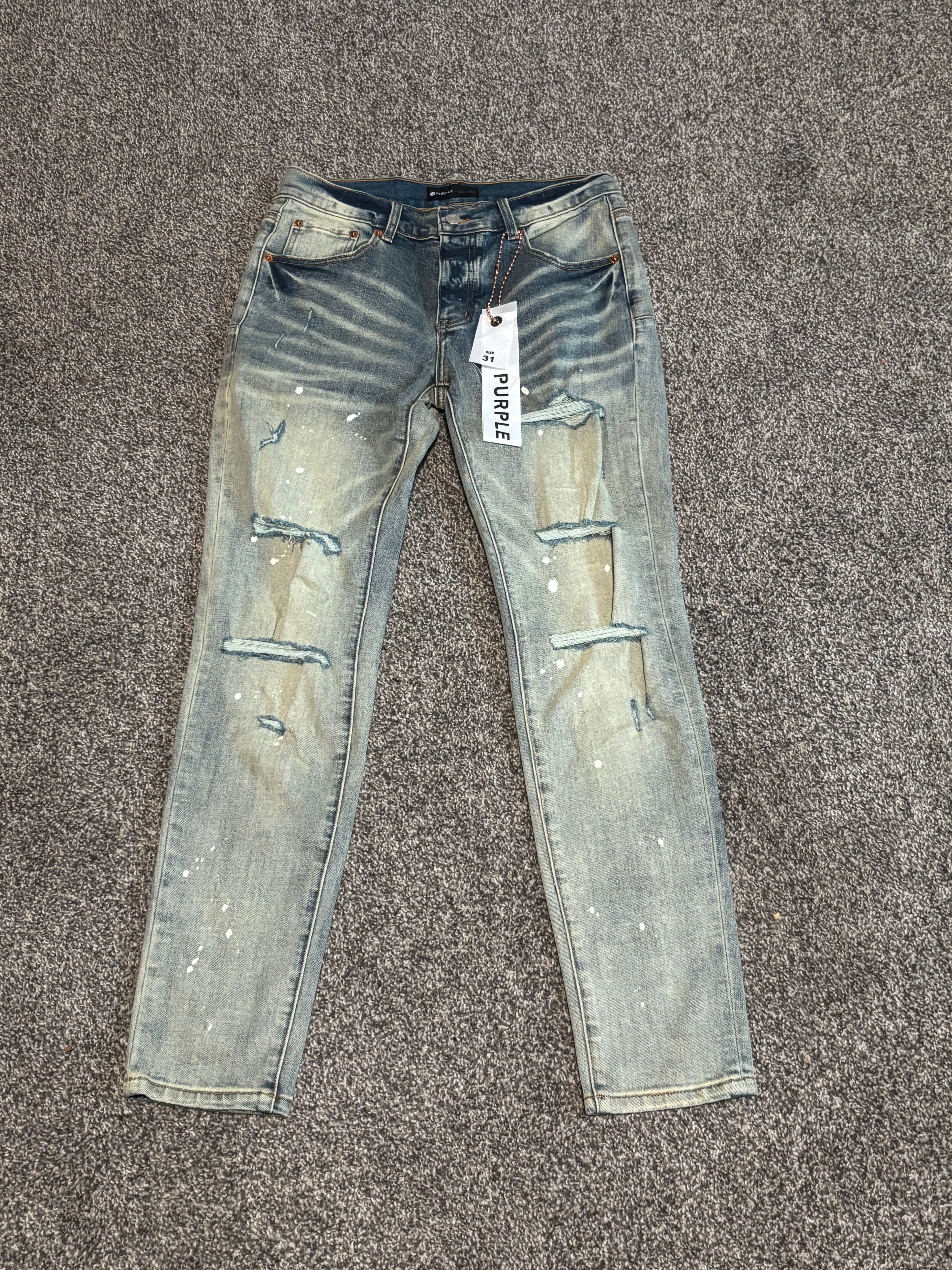Purple Brand Slim Fit Jeans - Light Blue Washed