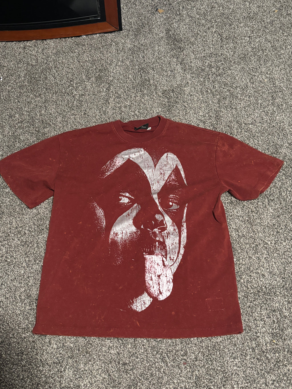 Hellstar Graphic Shirt - Burgundy & Silver