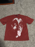 Hellstar Graphic Shirt - Burgundy & Silver
