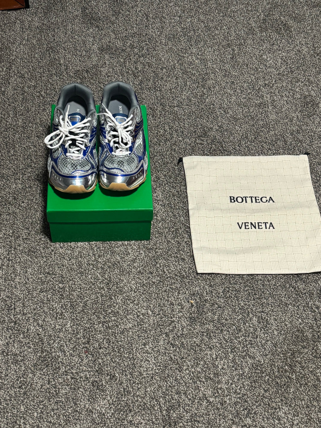 Bottega Veneta Sneakers - Silver & Blue