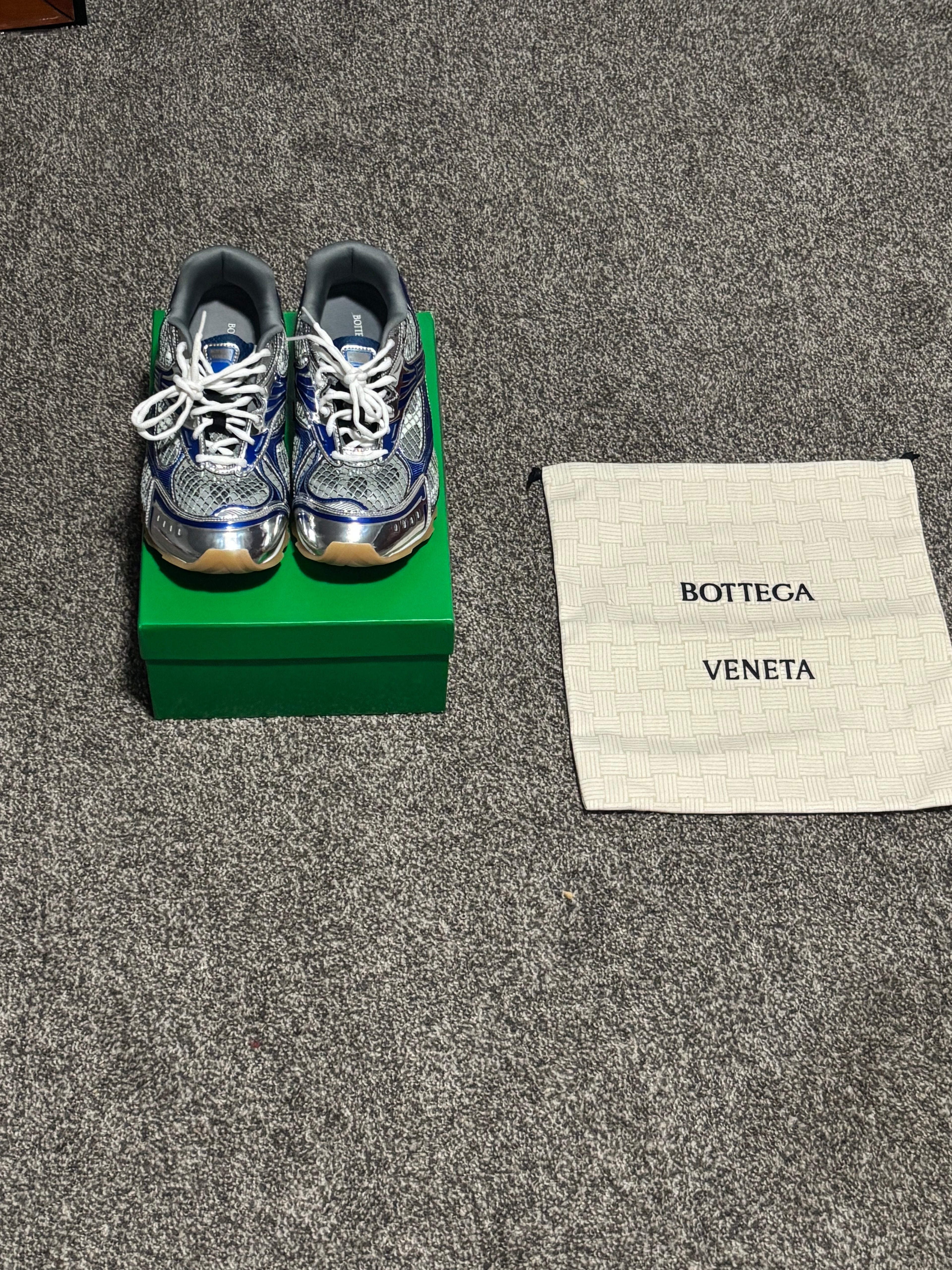 Bottega Veneta Sneakers - Silver & Blue