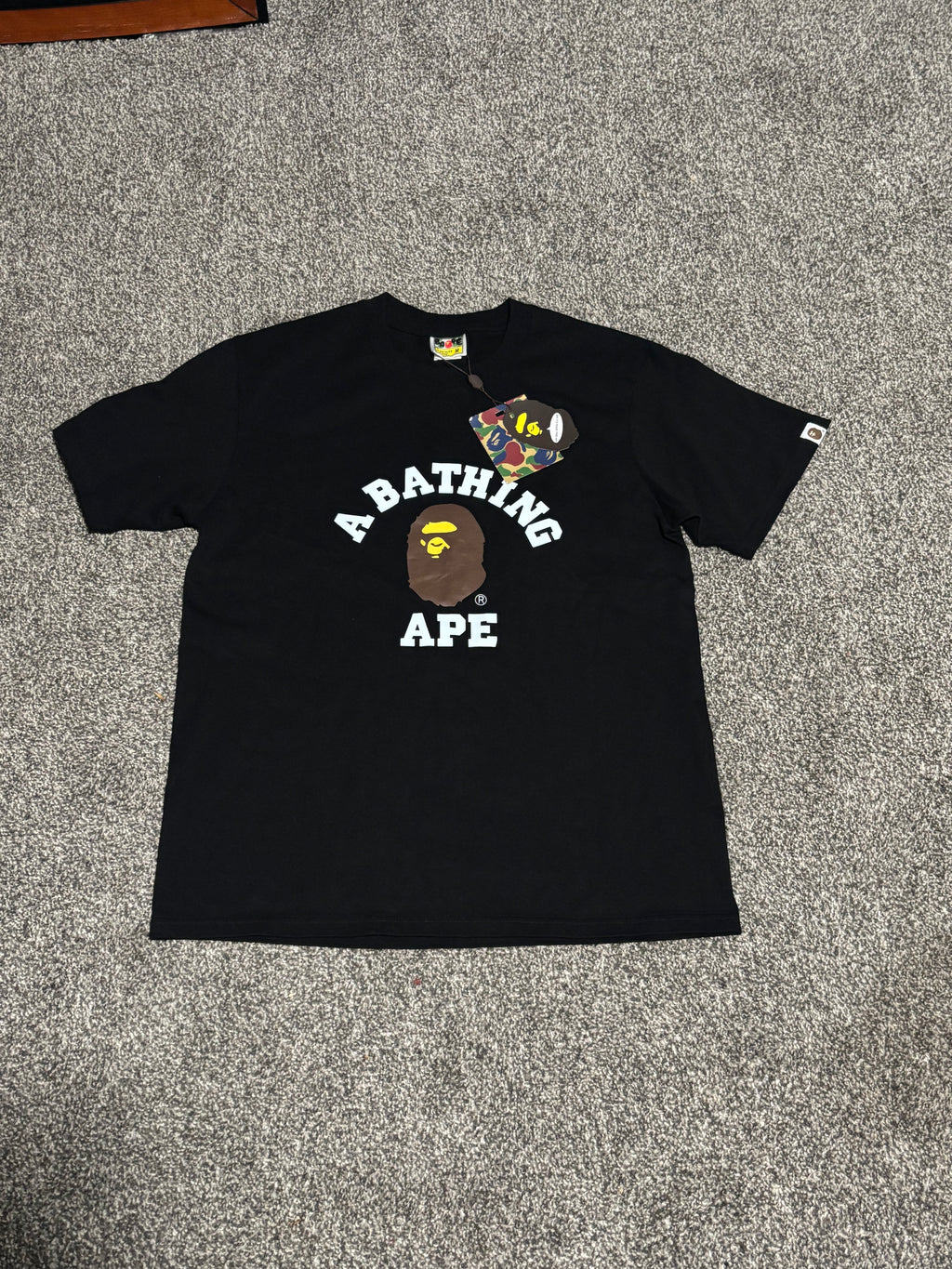 A Bathing Ape (BAPE) College Tee - Black&Brown