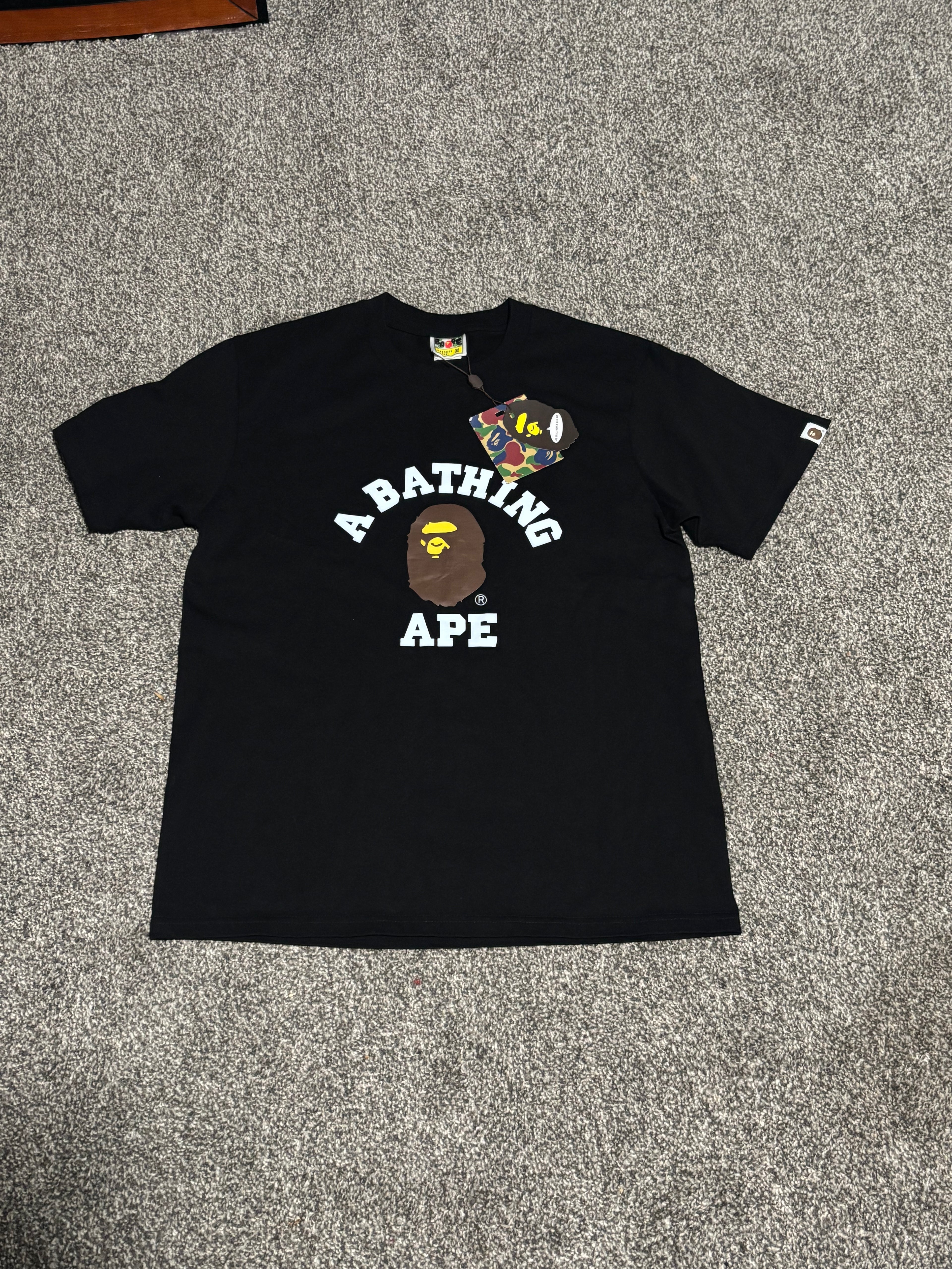 A Bathing Ape (BAPE) College Tee - Black&Brown