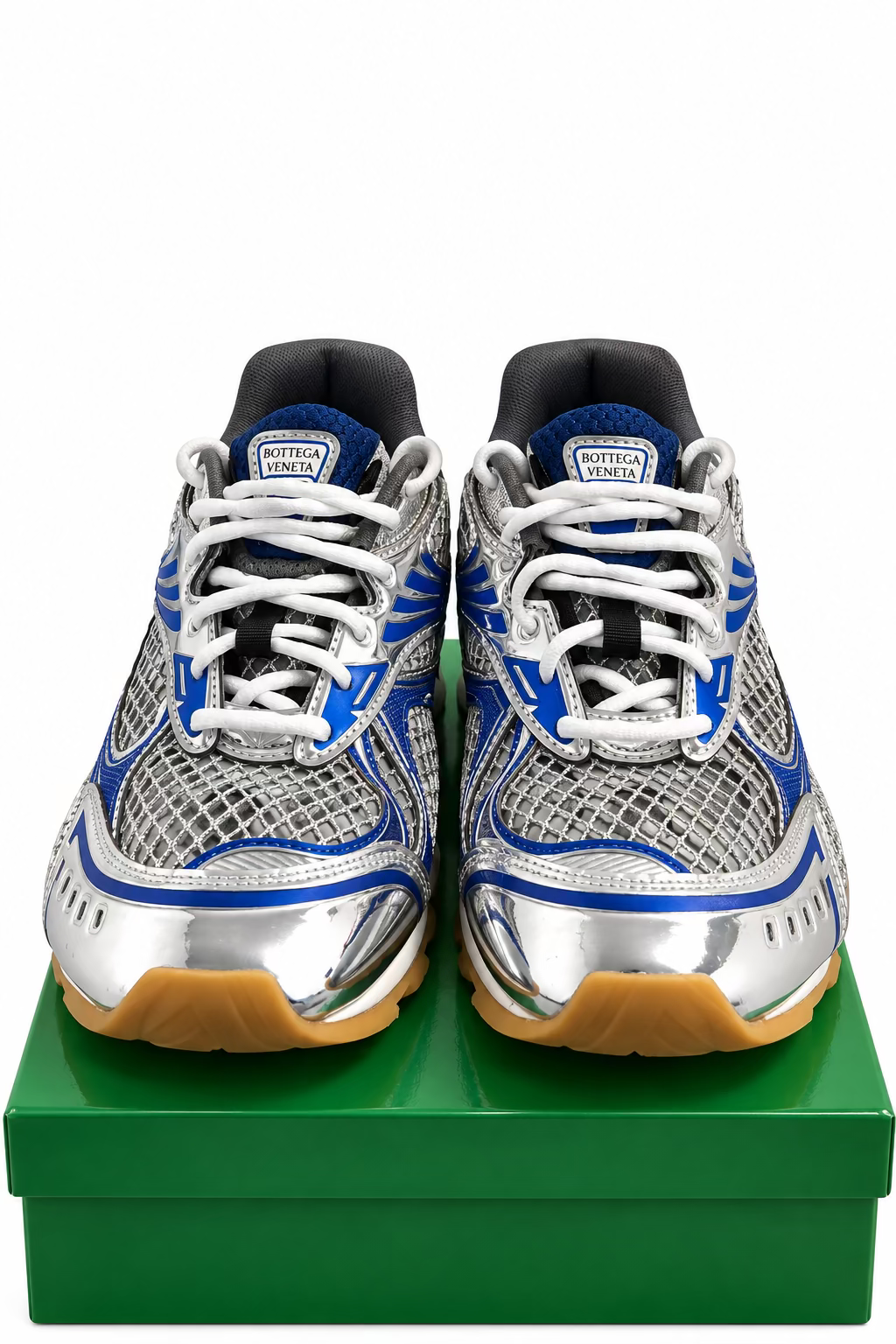 Bottega Veneta Sneakers - Silver & Blue