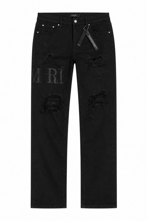 ALL BLACK LOGO AMIRI JEAN