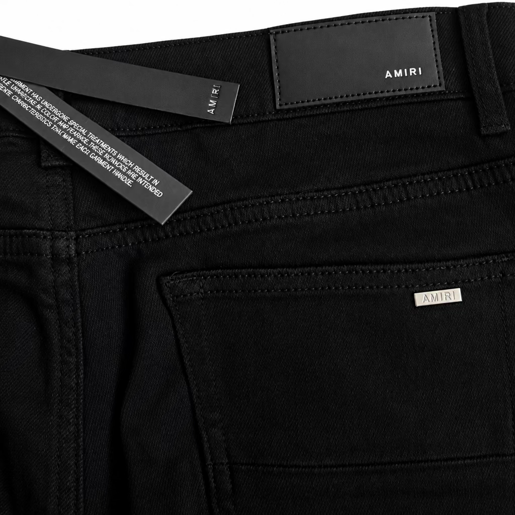ALL BLACK LOGO AMIRI JEAN