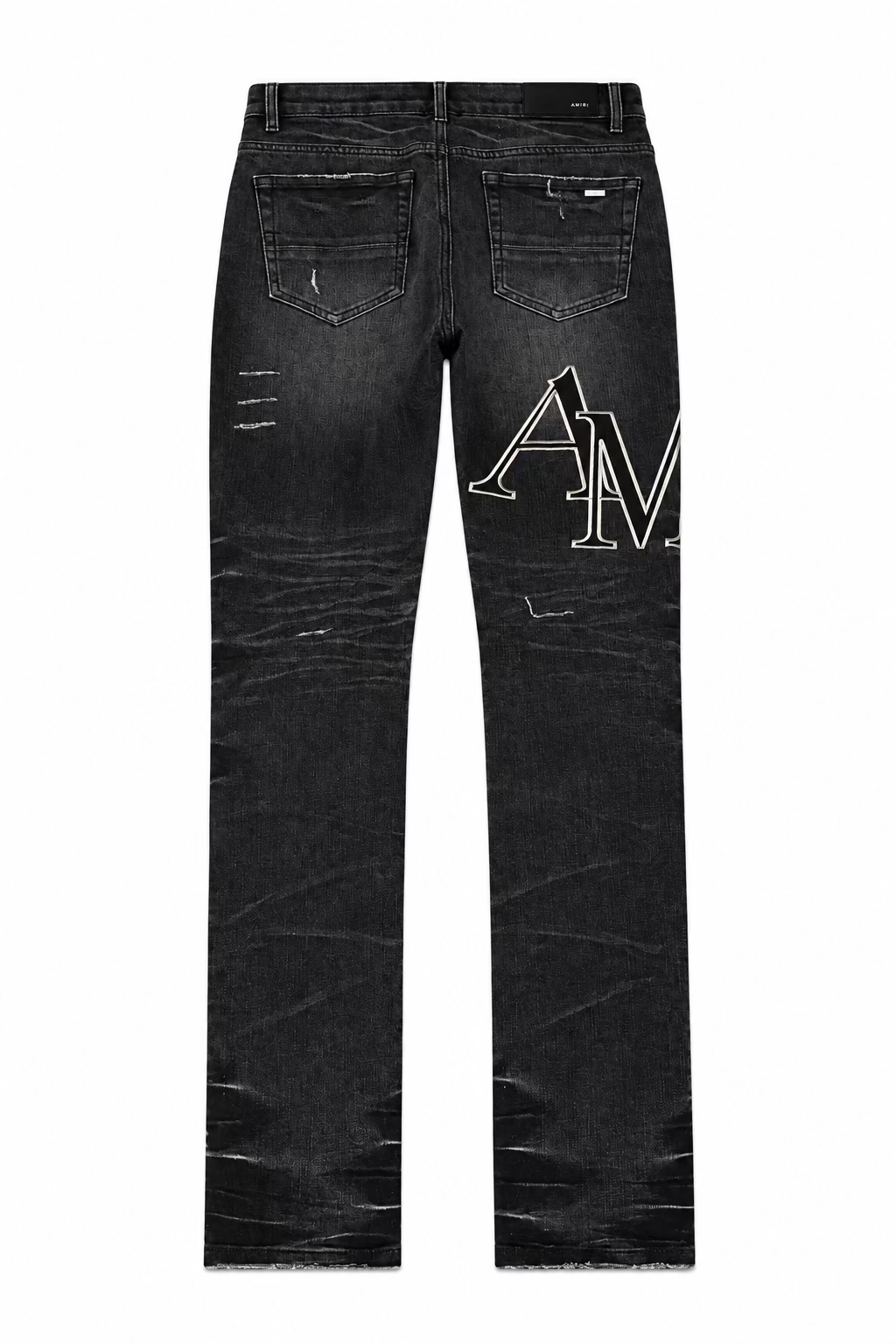 BLACK AND WHITE WASHED AMIRI JEAN