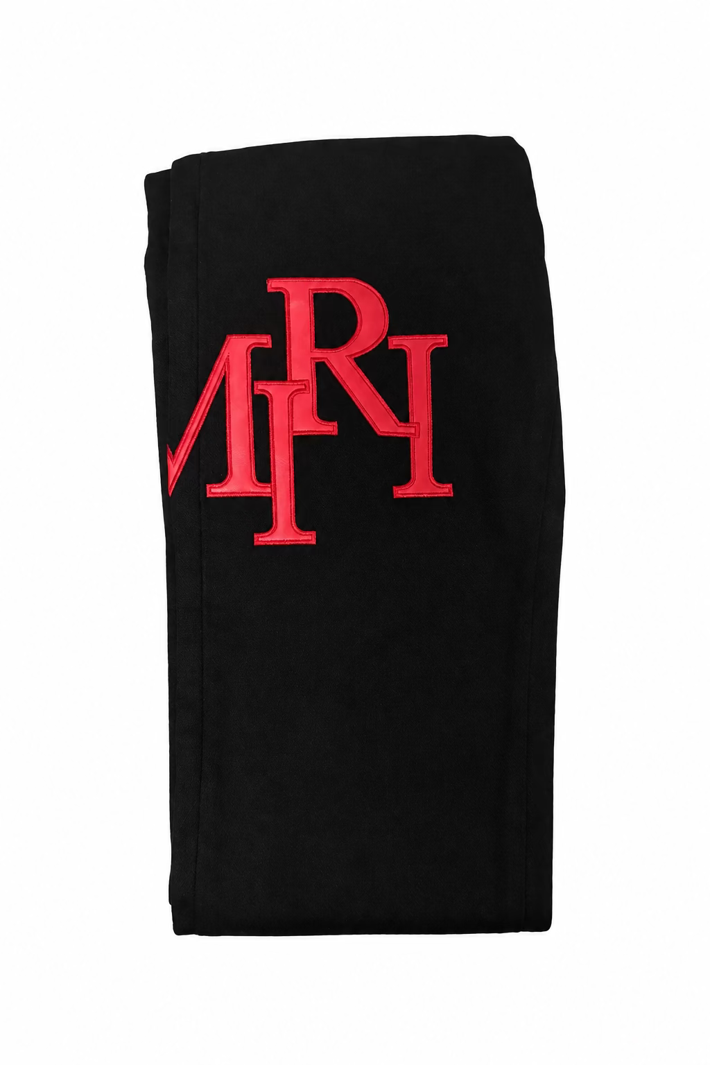 BLACK AND RED LOGO AMIRI JEAN